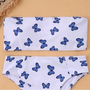 Butterfly bandeau swim top